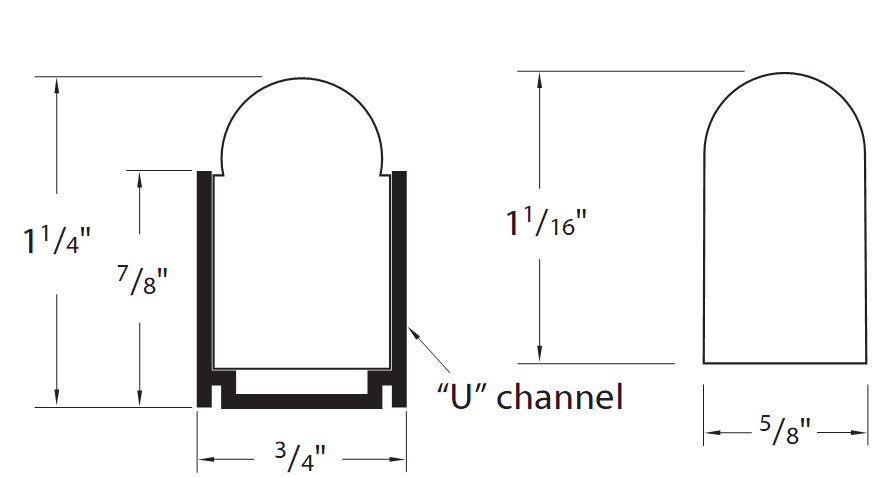 Crystal LED Neon Flex Dimensions